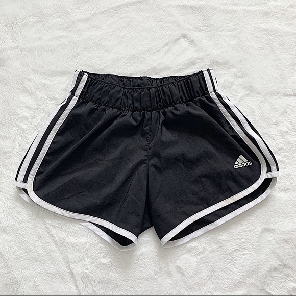 adidas Pants - ADIDAS | Black 3 stripe running shorts size XS
